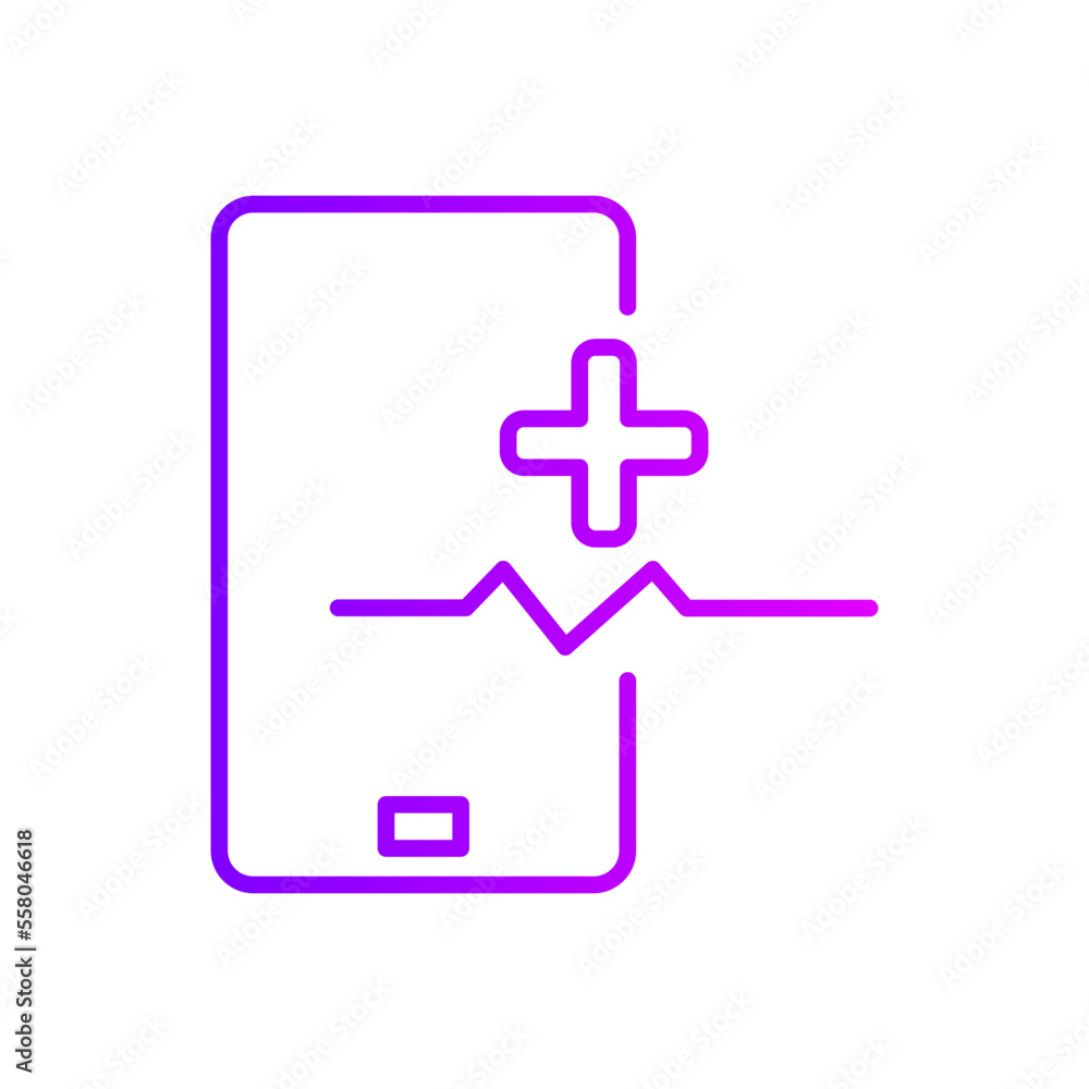 pulse rate gradient icon pulse rate gradient icon