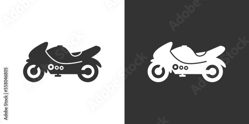 Motorcyle icon. Kind of motorcycle from moped, scooter, roadster, sports, cruiser, touring, scrambler, trial bike, and chopper.