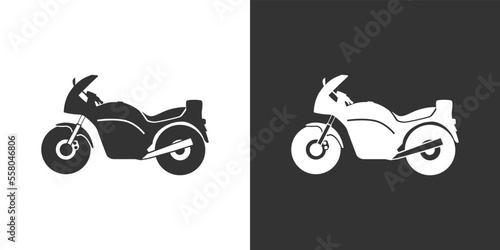 Motorcyle icon. Kind of motorcycle from moped, scooter, roadster, sports, cruiser, touring, scrambler, trial bike, and chopper.