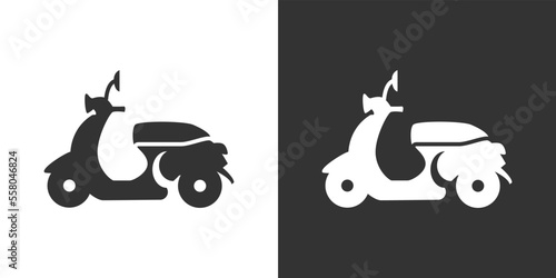 Motorcyle icon. Kind of motorcycle from moped, scooter, roadster, sports, cruiser, touring, scrambler, trial bike, and chopper.