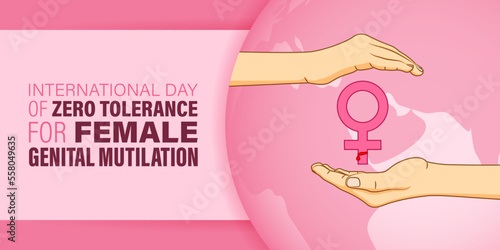 Vector illustration of International Day of Zero Tolerance for Female Genital Mutilation