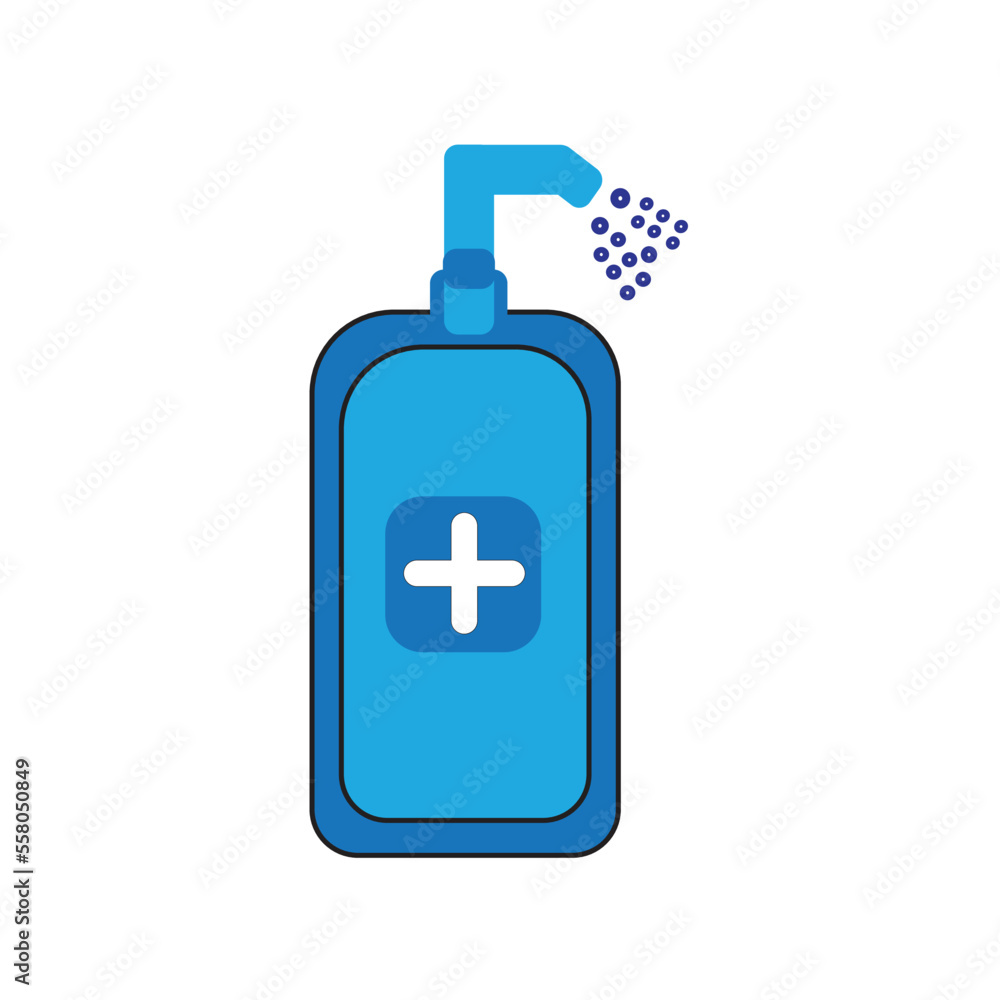 handsanitizer flat icon stock ilustration