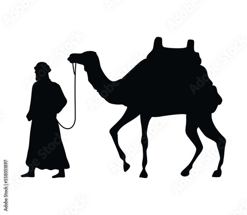 man muslim with camel