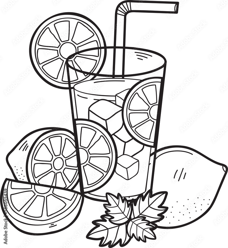 Hand Drawn lemon juice illustration Hand Drawn lemon juice illustration