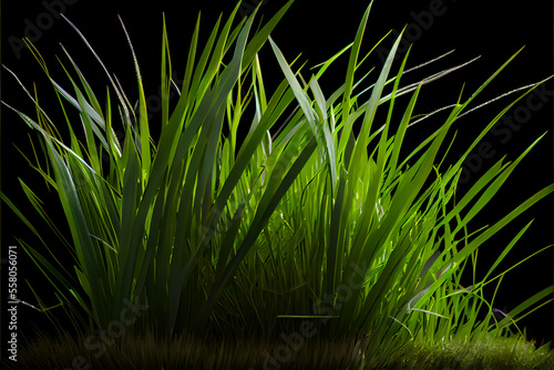 Close up of grass. Generative AI