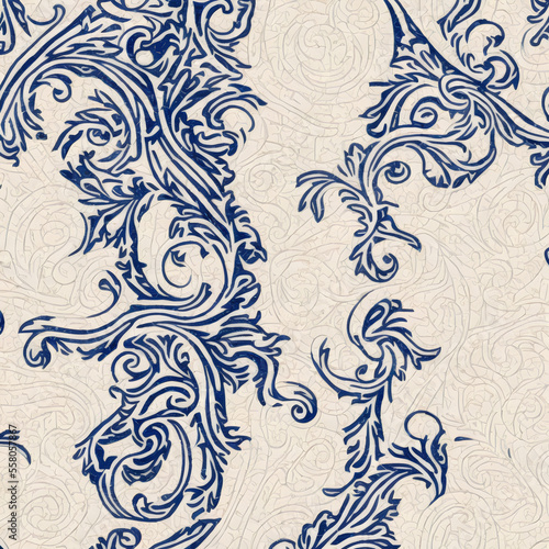Obraz na płótnie Ancient Greek Tile. Generative AI w salonie