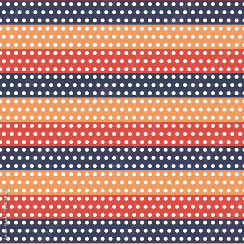 Retro Vintage Polka Dot Stripe Pattern