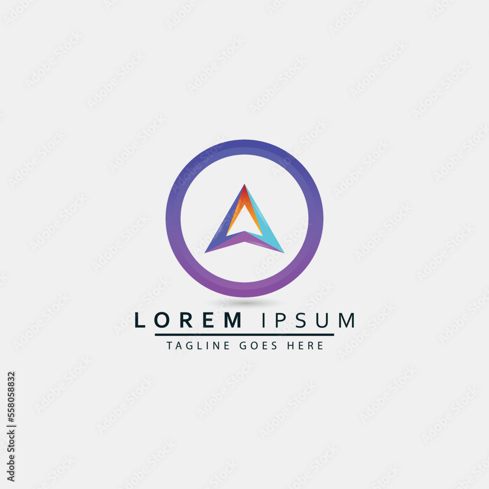 Letter A Logo Icon Design Template Element - Vector Sign. Business Card Templates. Letter A Logo Icon Design Template Element - Vector Sign. Business Card Templates.
