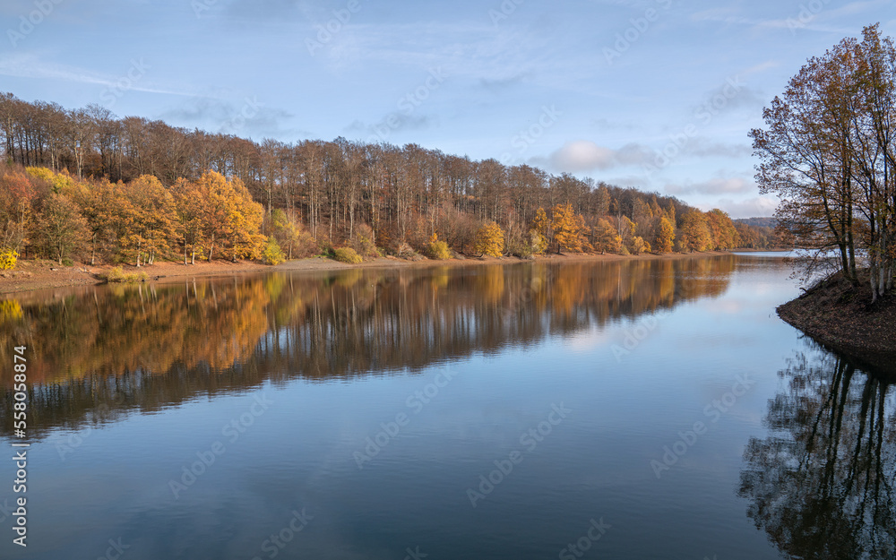 Lingese lake, Bergisches Land, Germany Lingese lake, Bergisches Land, Germany