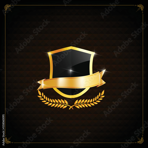 Vector Elegant Golden Style Label