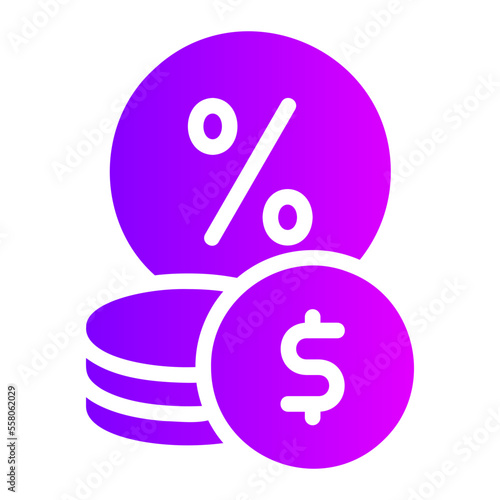 percentage gradient icon