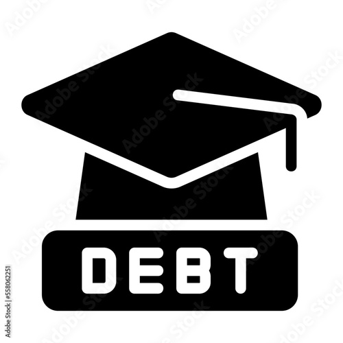 education cost glyph icon