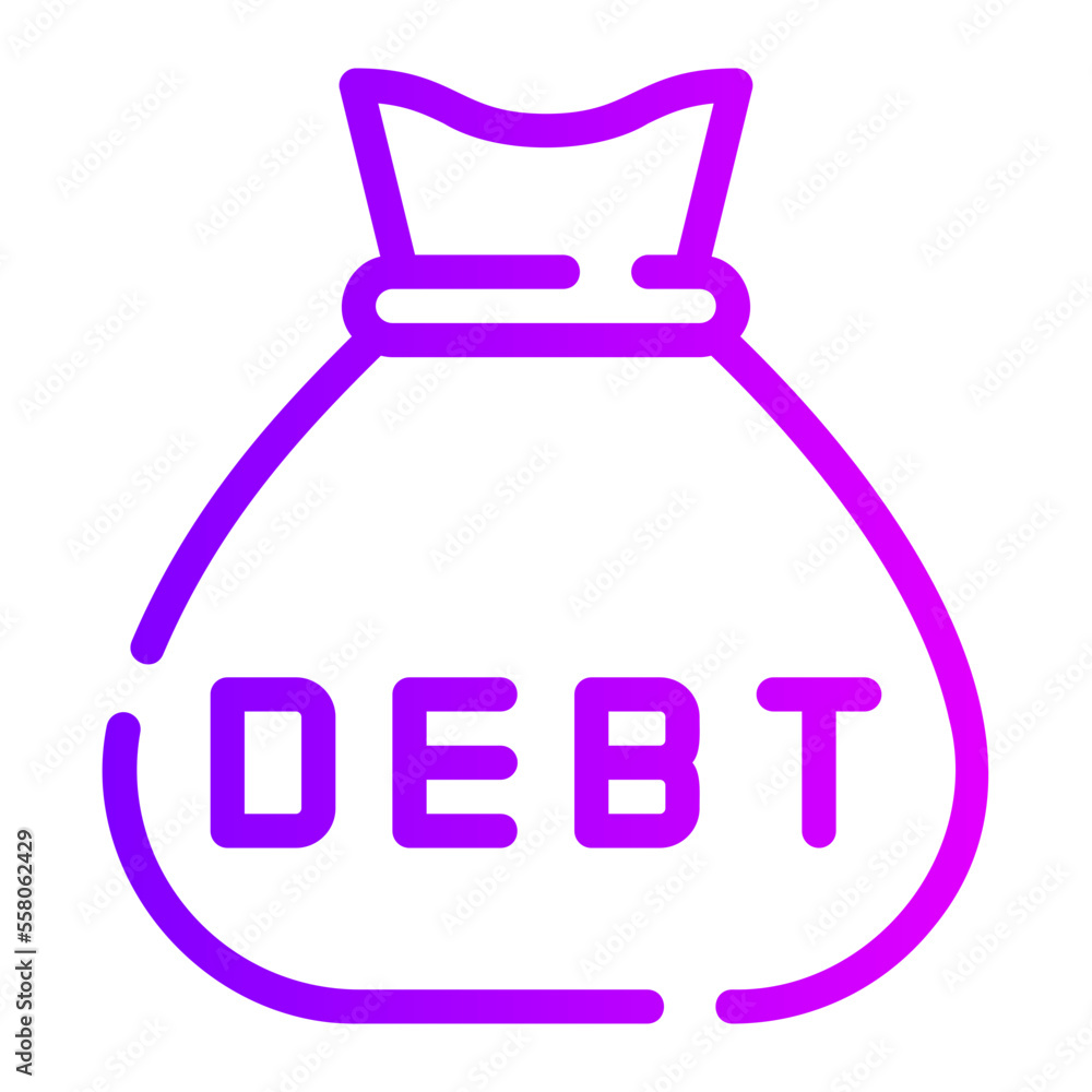 money bag gradient icon