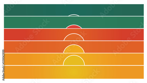 Vector Sunrise abstract landscape background. 