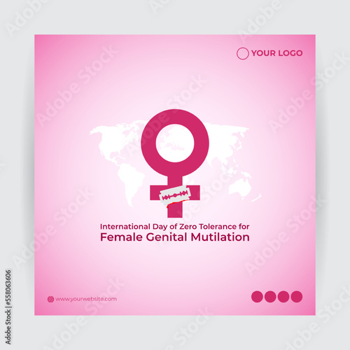 Vector illustration of International Day of Zero Tolerance for Female Genital Mutilation
