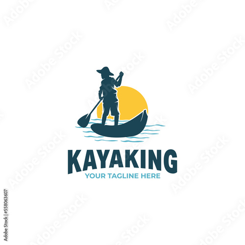Canoe or Kayaking Logo Designs Template