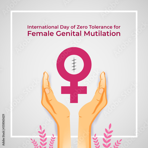 Vector illustration of International Day of Zero Tolerance for Female Genital Mutilation