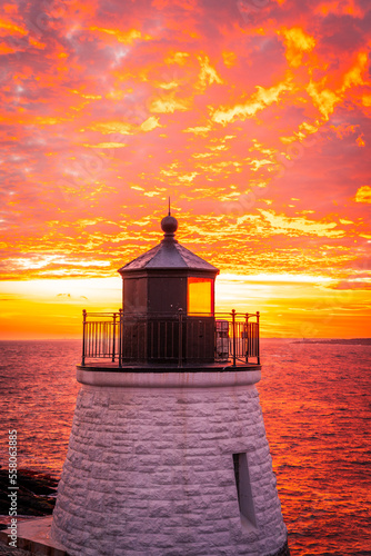 Sunset with a little lighthouse