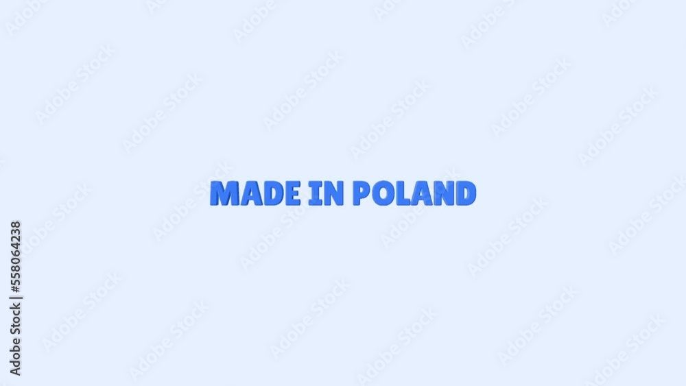 Made in Poland logo, Made in Poland animaiotn motion graphics video Made in Poland logo, Made in Poland animaiotn motion graphics video