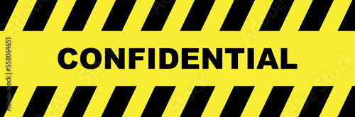 confidential sign on white background