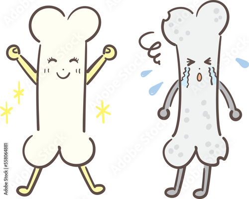 元気な骨と弱っている骨