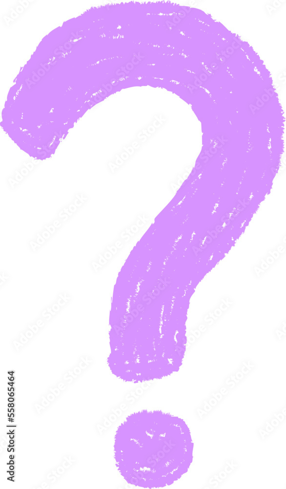 Hand Drawn Question Mark Icon Sign Vector Crayon Illustration Hand Drawn Question Mark Icon Sign Vector Crayon Illustration