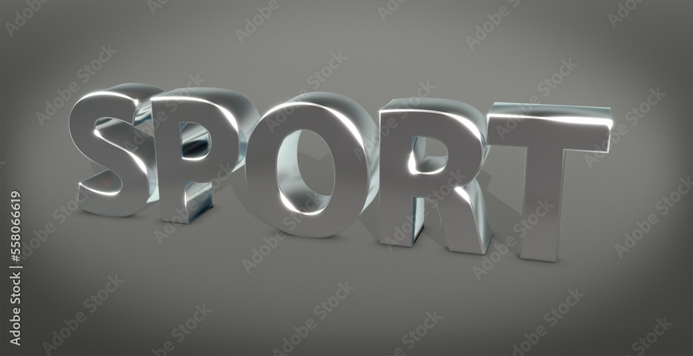 Sport, Zeichen, Schrift, 3d, gold, silber Sport, Zeichen, Schrift, 3d, gold, silber