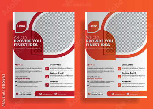 We can Provide You Finest idea Corporate Flyer Template Design. Business Marketing Service Flyer Template For Customers, Creative shapes vector, corporate abstract shape trendy flyer magazine leaflet.