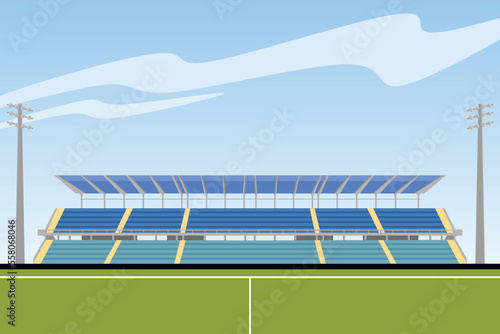 Soccer stadiums buildings. stadium line drawing illustration vector. Football stadium sketch vector