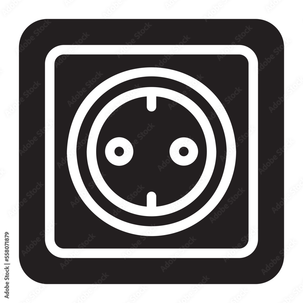 power socket glyph icon power socket glyph icon