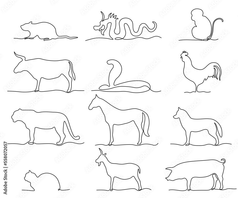 set-of-animals-symbols-of-the-year-according-to-the-chinese-calendar