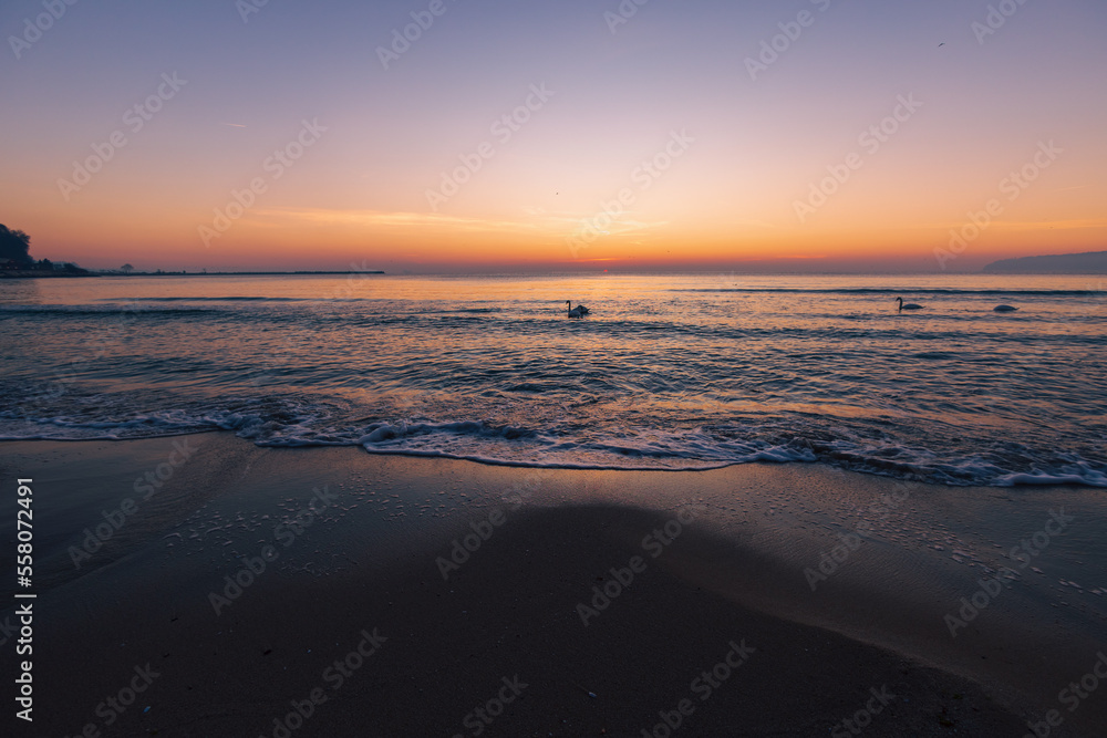 sunset on the beach