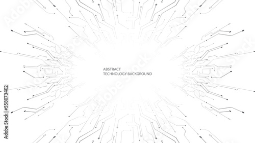 Gray white background image, technology background design and communication connection.