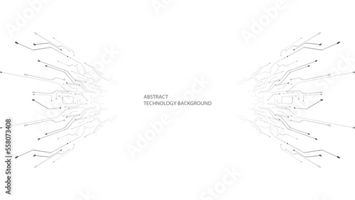 Gray white background image, technology background design and communication connection.