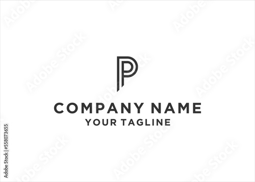  letter p design modern inspiration template