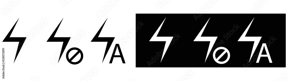 flash camera icon set. flash icon collections symbol, vector illustration