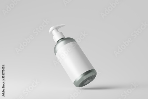 frosted glass cosmetic bottle