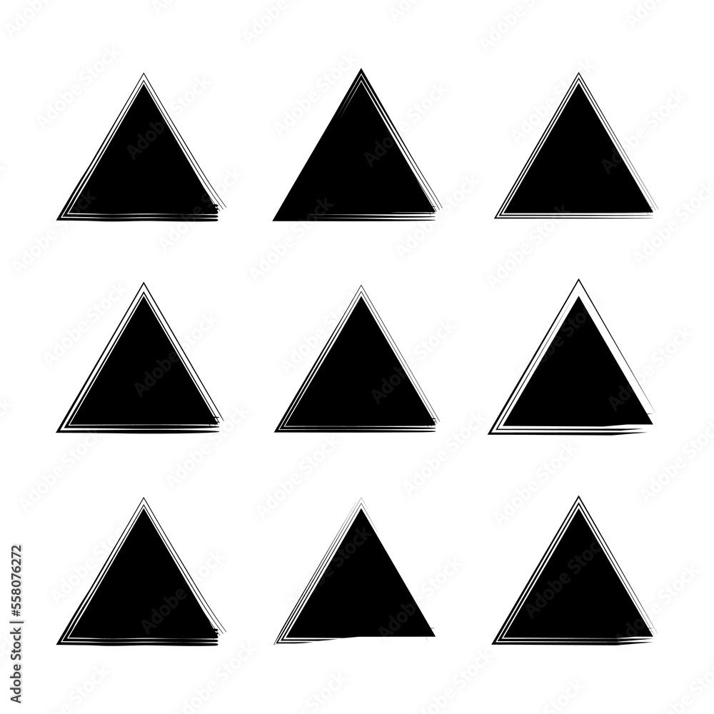 Brush triangles. Draw geometric shapes. illustration. stock image. Brush triangles. Draw geometric shapes. illustration. stock image.