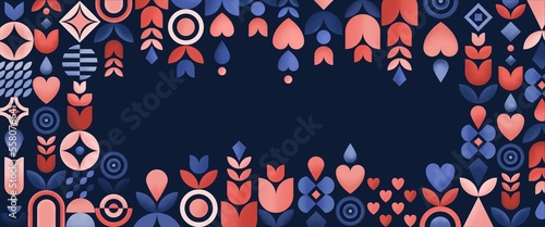 Banner neo-geo on dark background