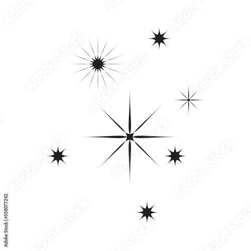 Star icon. Twinkling stars. Sparkles  shining burst. vector illustration