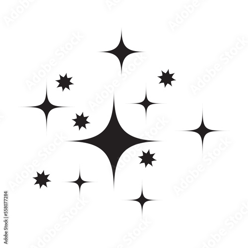 Star icon. Twinkling stars. Sparkles, shining burst. vector illustration