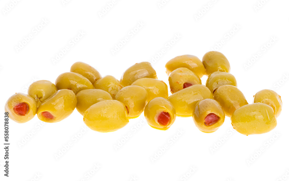 olives stuffed with pepper isolated olives stuffed with pepper isolated