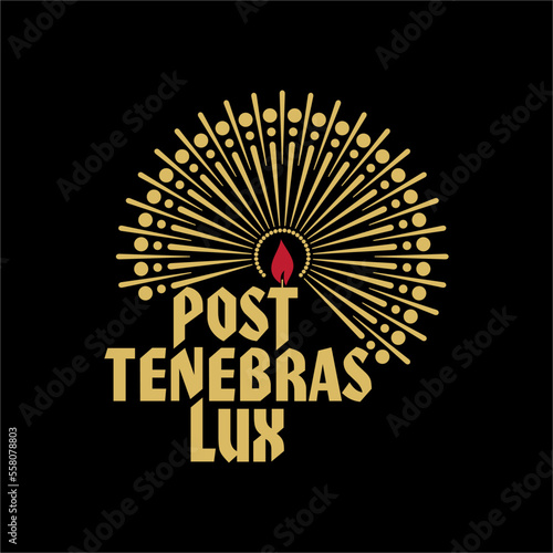 Christian Illustration. Light after Darkness.