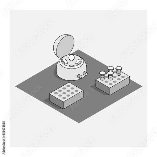 遠心分離機とマイクロチューブ