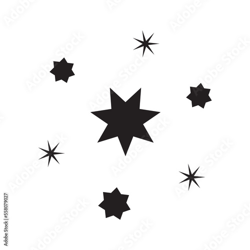 Star icon. Twinkling stars. Sparkles  shining burst. vector illustration