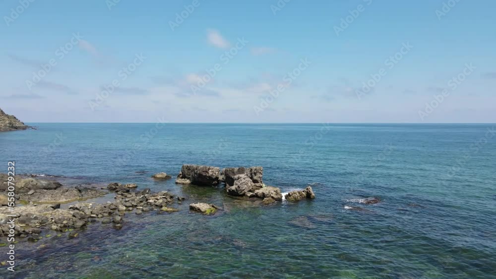 a peaceful seaside view with drone a peaceful seaside view with drone