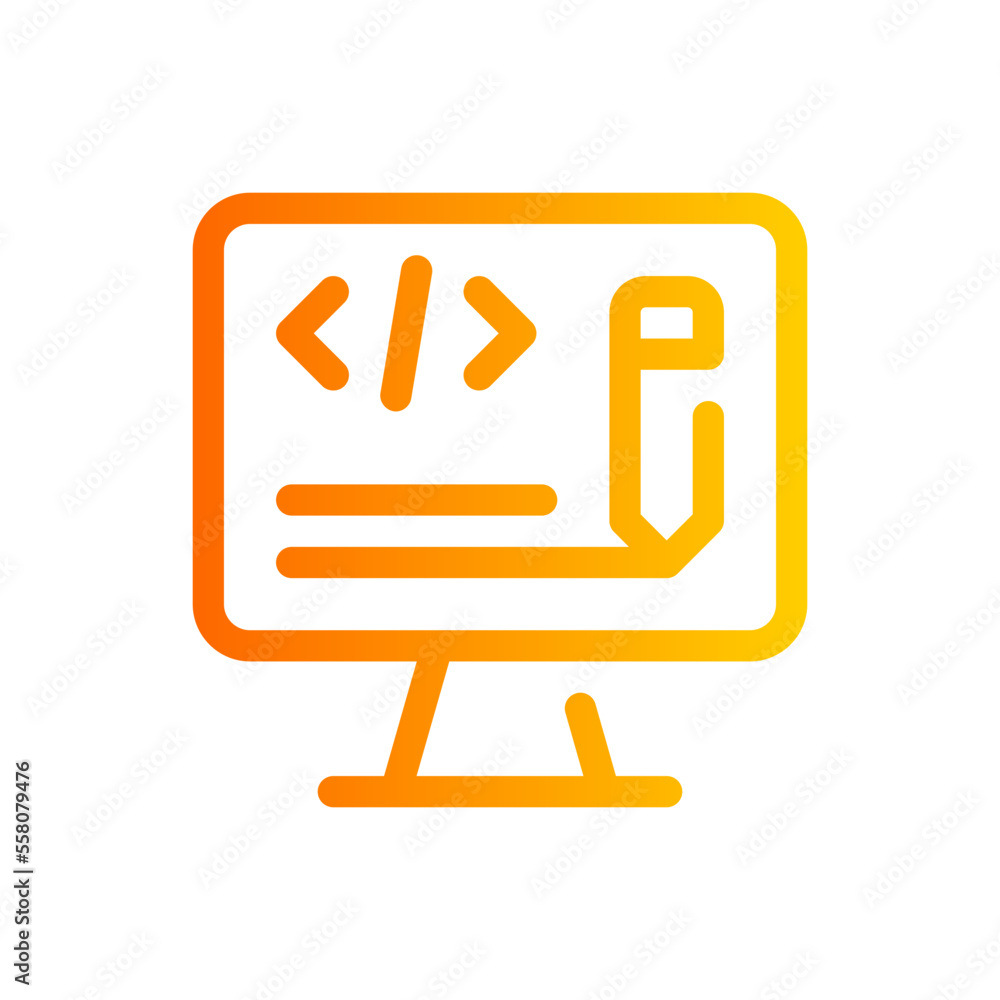 coding gradient icon coding gradient icon