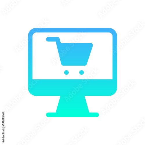 ecommerce flat gradient icon