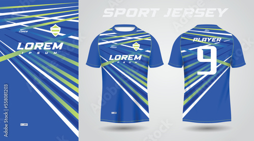 blue green t-shirt sport jersey design