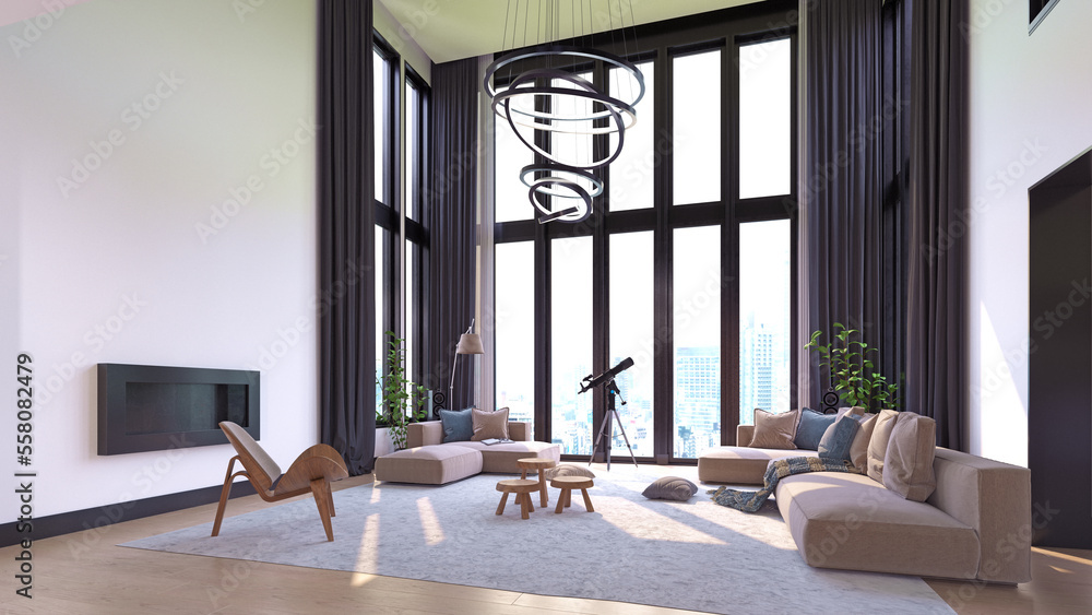 Fototapeta premium Modern Living room interior design